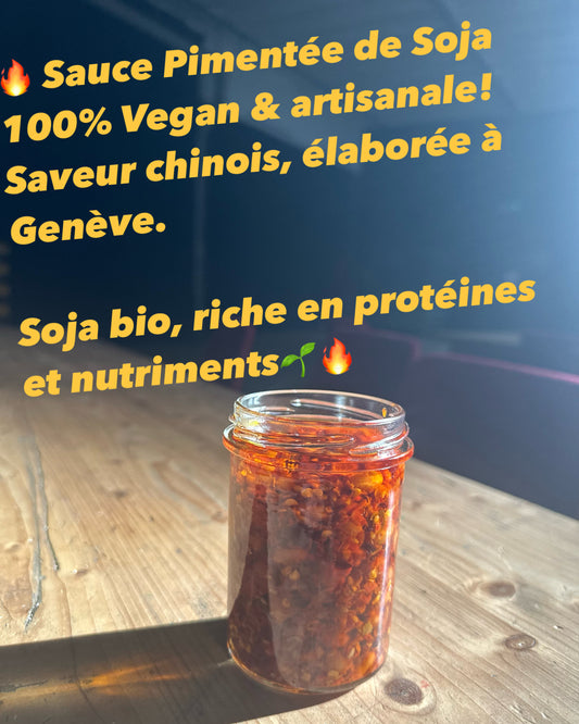 sauce artisanale de piments au soja